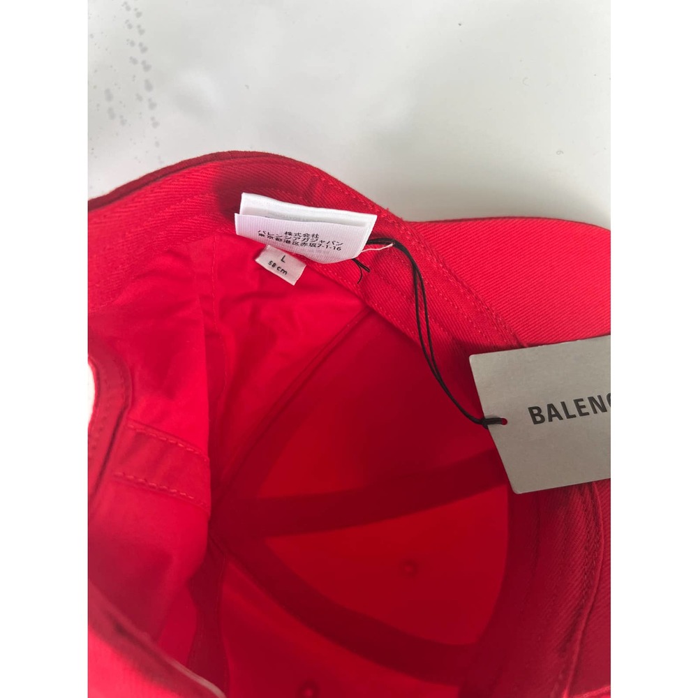 💛SOLD🖤 Balenciaga Embroidered Logo BB Baseball Cap in Red *Classic* - Picture 4 of 4